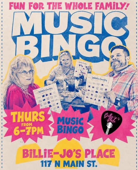 Music Bingo at Billie-Jo's Place